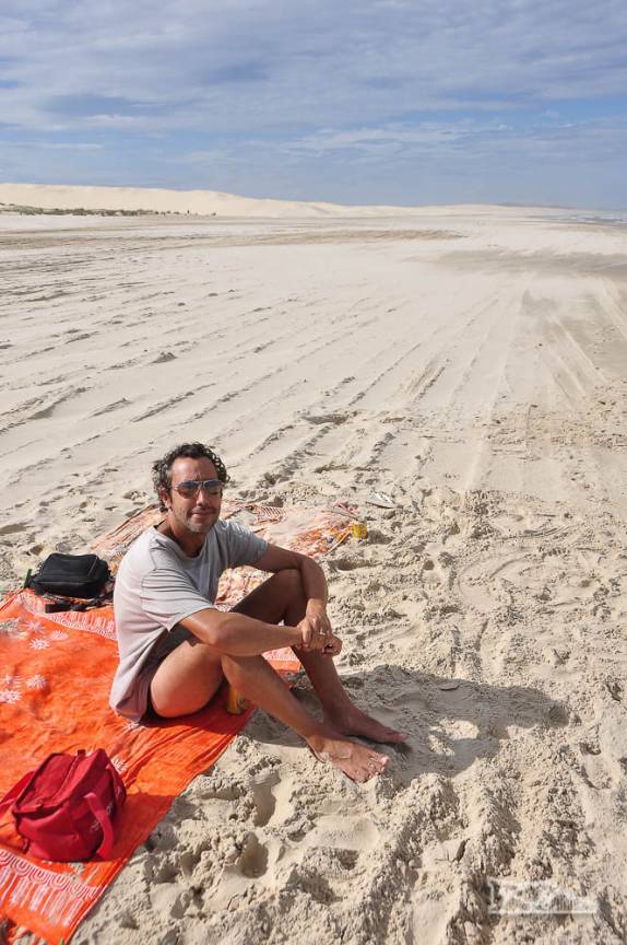 Completamente só na Praia da Galheta, Farol de Santa Marta, litoral sul de Santa Catarina